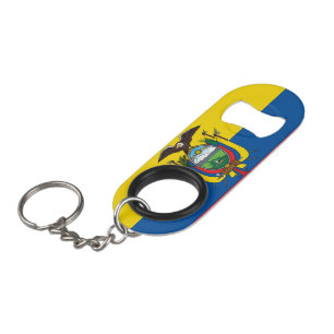 Ecuador Flag Keychain Bottle Opener