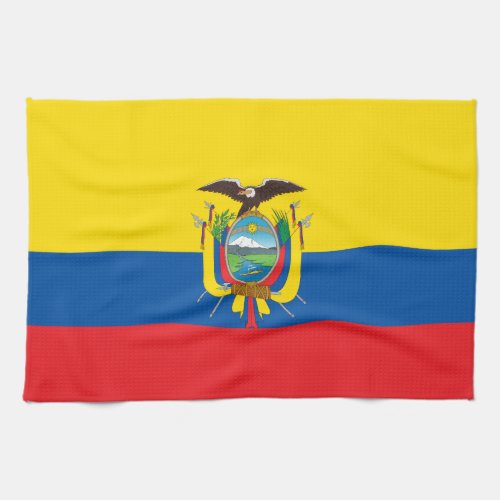 Ecuador Flag Kitchen Towel
