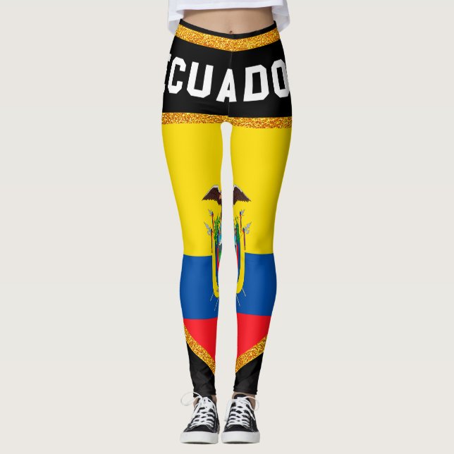 Ecuador Flag Leggings (Front)