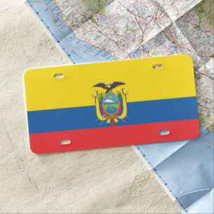 Ecuador Flag License Plate