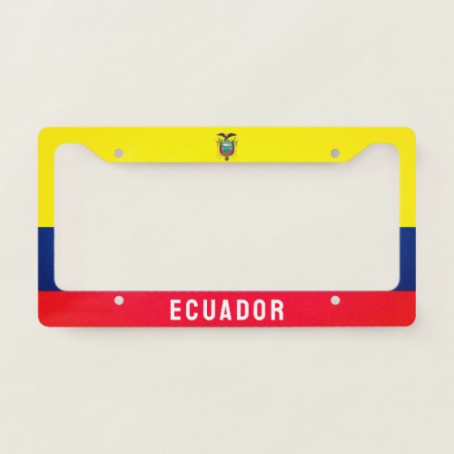 Ecuador Flag License Plate Frame