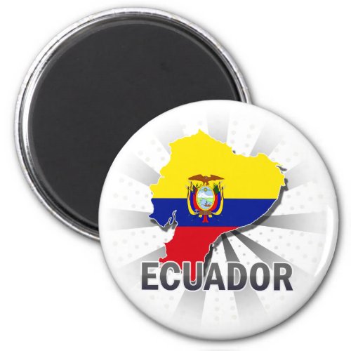 Ecuador Flag Map 20 Magnet