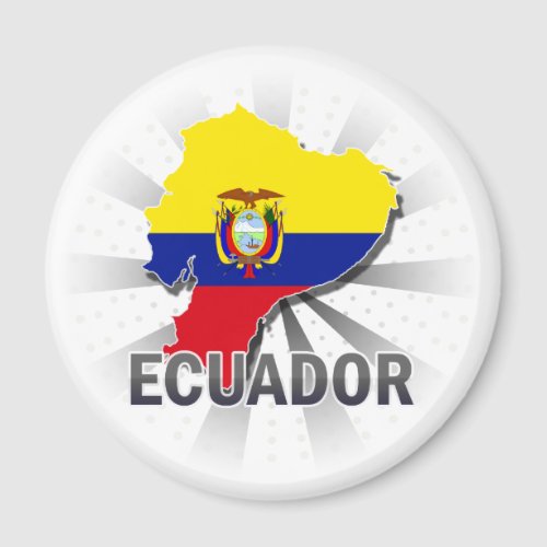 Ecuador Flag Map 20 Magnet