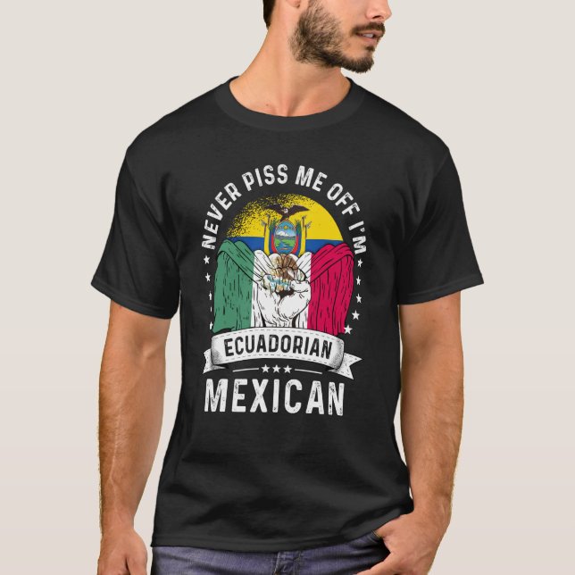 Ecuador Flag Mexico Grown  Humor Citizen Pride T-Shirt (Front)