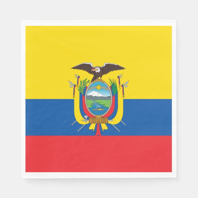 Ecuador Flag Napkins (Front)
