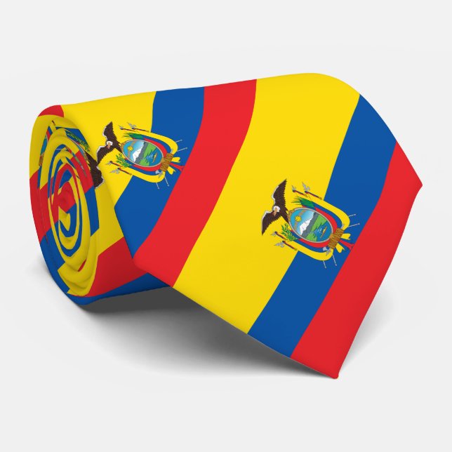 Ecuador Flag Neck Tie (Rolled)