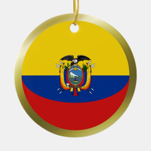 Ecuador Flag Ornament (Front)