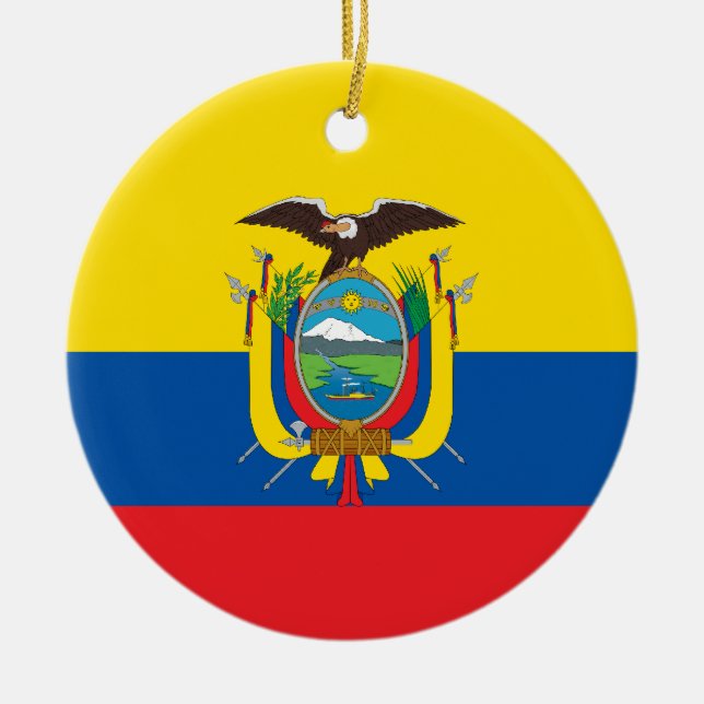 Ecuador Flag Ornament (Front)