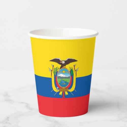 Ecuador Flag Paper Cups