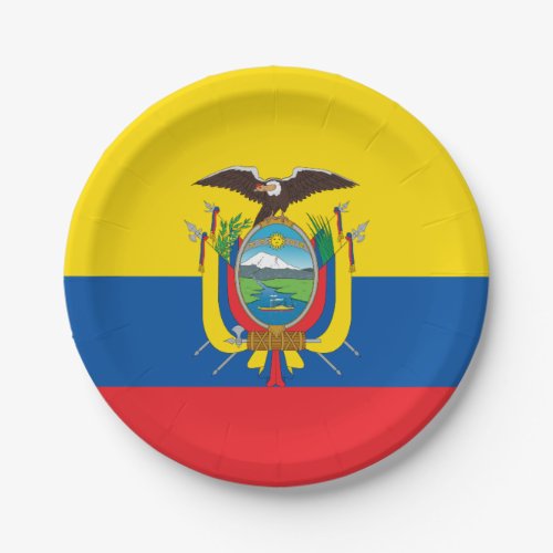 Ecuador Flag Paper Plates
