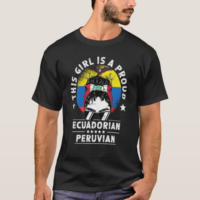 Ecuador Flag Peru Grown Women Girl Citizen Pride T-Shirt (Front)