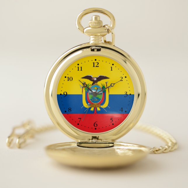 Ecuador Flag Pocket Watch (Inside)