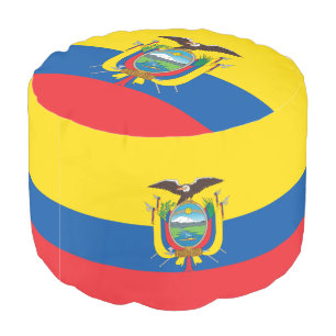Ecuador Flag Pouf