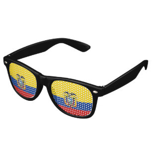 Ecuador Flag Retro Sunglasses
