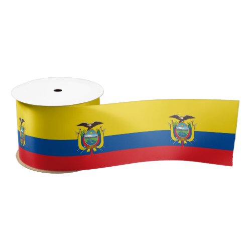 Ecuador Flag Satin Ribbon