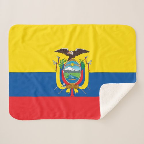 Ecuador Flag Sherpa Blanket