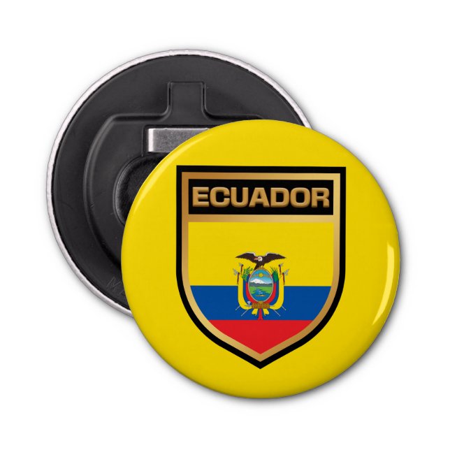 Ecuador Flag Shield Bottle Opener (Front)