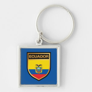 Ecuador Flag Shield Keychain