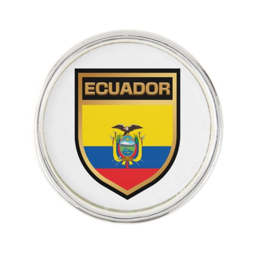 Ecuador Flag Shield Lapel Pin