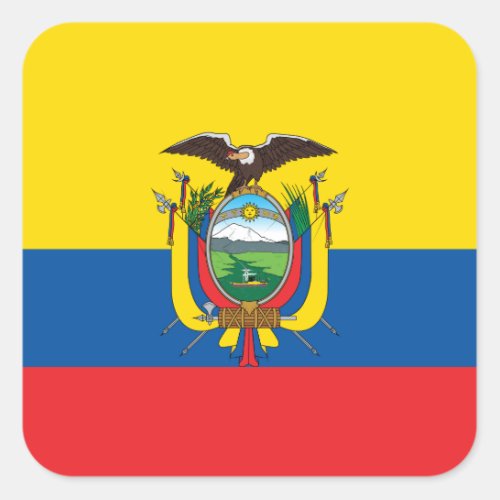 Ecuador Flag Square Sticker