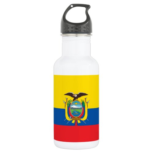 Ecuador Flag Stainless Steel Water Bottle