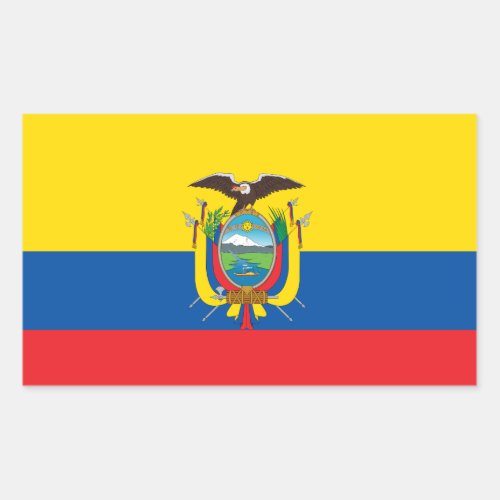 Ecuador Flag Sticker  Bendera de Ecuador