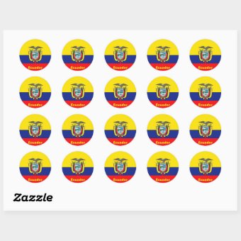 Ecuador Flag stickers | Zazzle