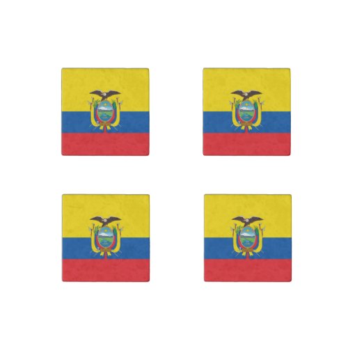 Ecuador Flag Stone Magnet
