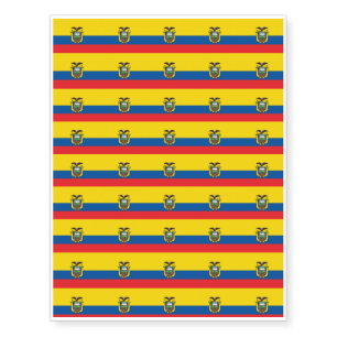 Ecuador Flag Temporary Tattoos