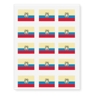 Ecuador Flag Temporary Tattoos