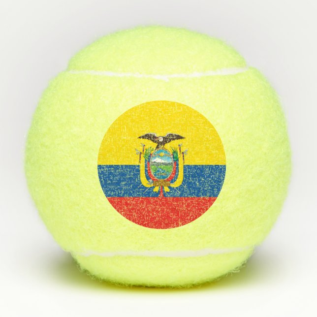 Ecuador Flag Tennis Balls (Front)