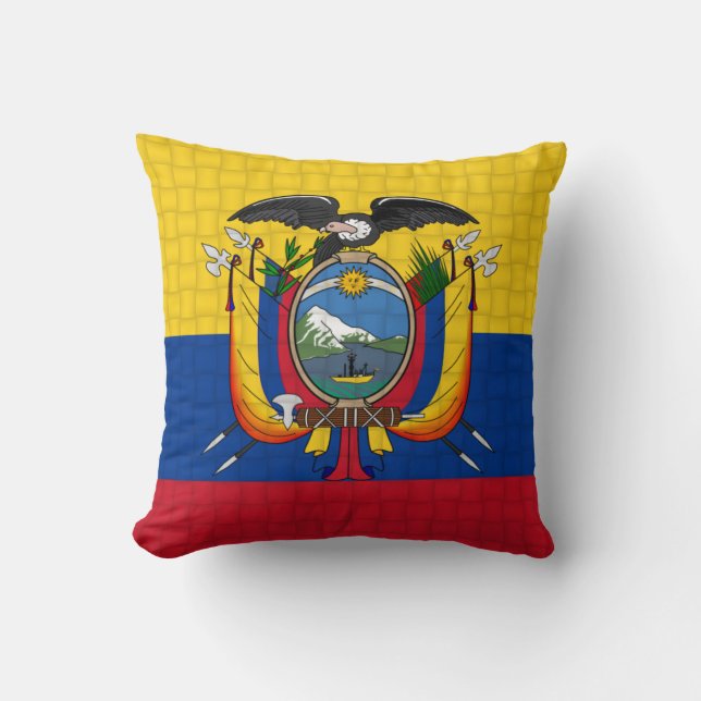 Ecuador flag throw pillow (Front)