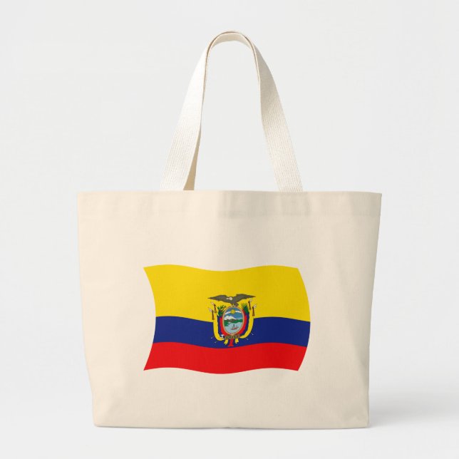 Ecuador Flag Tote Bag (Front)
