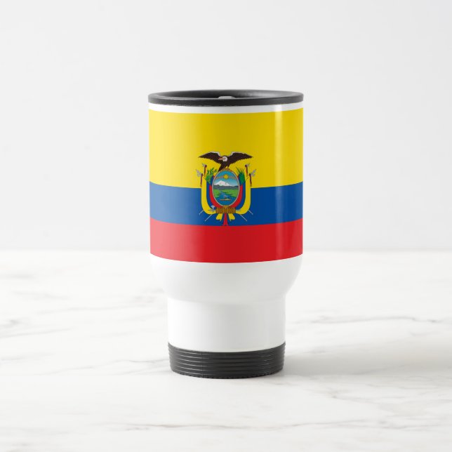 Ecuador Flag Travel Mug (Center)