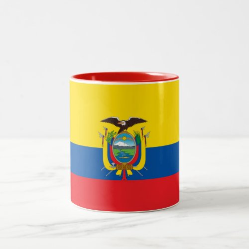 Ecuador Flag Two_Tone Coffee Mug