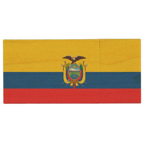 Ecuador Flag Wood Flash Drive