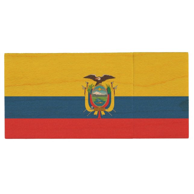 Ecuador Flag Wood Flash Drive (Front)