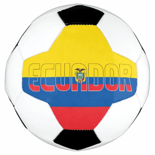 Ecuador Flag Yellow Blue Red Tricolor Patriotic  Soccer Ball