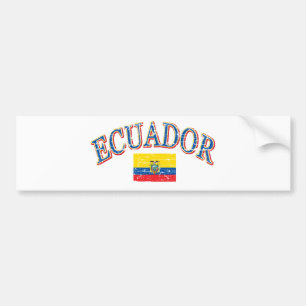 Ecuador football design bumper sticker