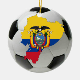 Ecuador football soccer ornament
