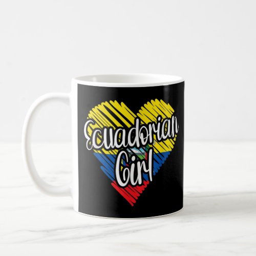 Ecuador For Girl Ecuadorian Heart Flag for Women E Coffee Mug