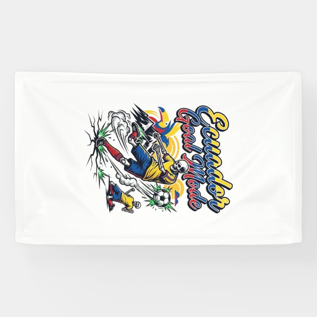 Ecuador Goal Mode Skeleton Striker Nations Dynamic Banner (Horizontal)