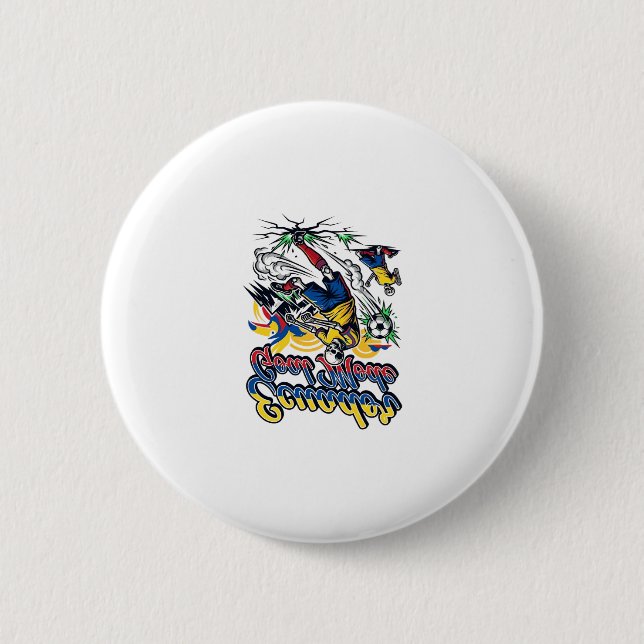 Ecuador Goal Mode Skeleton Striker Nations Dynamic Button (Front)