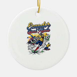 Ecuador Goal Mode Skeleton Striker Nations Dynamic Ceramic Ornament