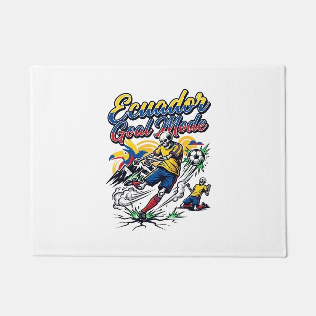 Ecuador Goal Mode Skeleton Striker Nations Dynamic Doormat (Front)
