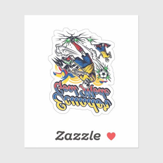 Ecuador Goal Mode Skeleton Striker Nations Dynamic Sticker (Sheet)