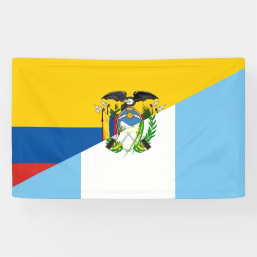Ecuador Guatemala half flag country symbol Banner