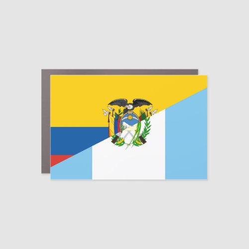 Ecuador Guatemala half flag country symbol Car Magnet
