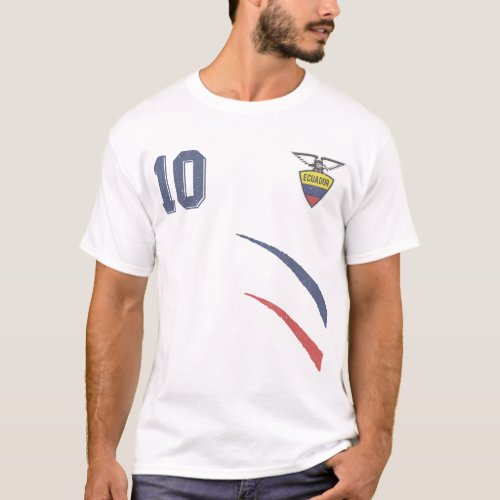 Ecuador in Football Soccer Style T_Shirt