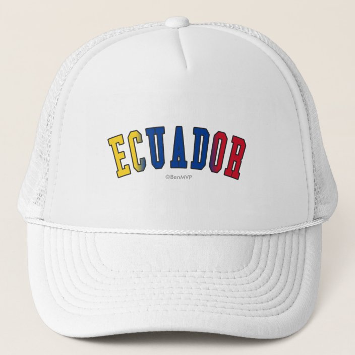 Ecuador in National Flag Colors Hat